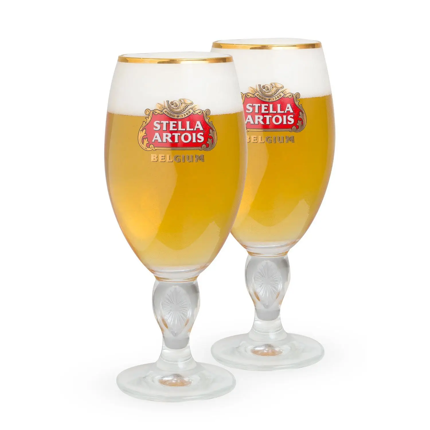 Stella Artois Chalice - 2-Pack Gift Set - Official Product -  33 Cl / 11.2 Oz. Capacity Beer Glasses: Beer Glasses