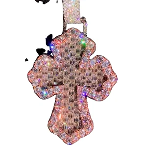 Sterling 925 High Quality Customized Iced Out Silver Fine Jewelry Hip Hop Diamond & Moissanite Pendant Charms