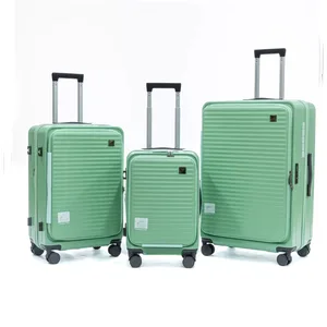 Large Capacity Travel Suitcase with Front Opening Portable Eco-Friendly Male Female Password Spinner Caster Expanded Design