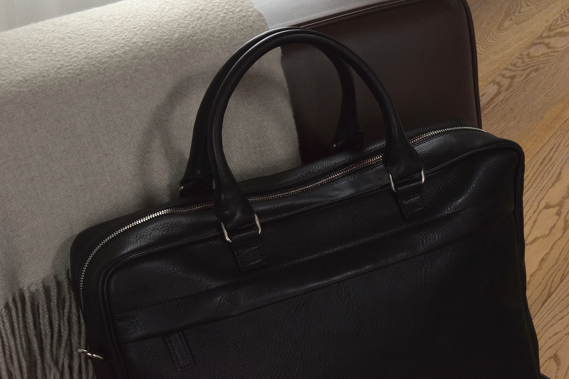 High Quality Made In Italy Handcrafted Green Leather Briefcase For