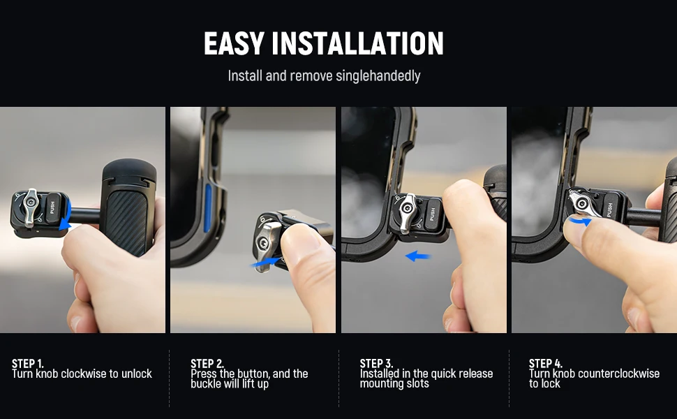 NEEWER PA045B/PA045S hızlı bırakma telefon kafesi yan kol