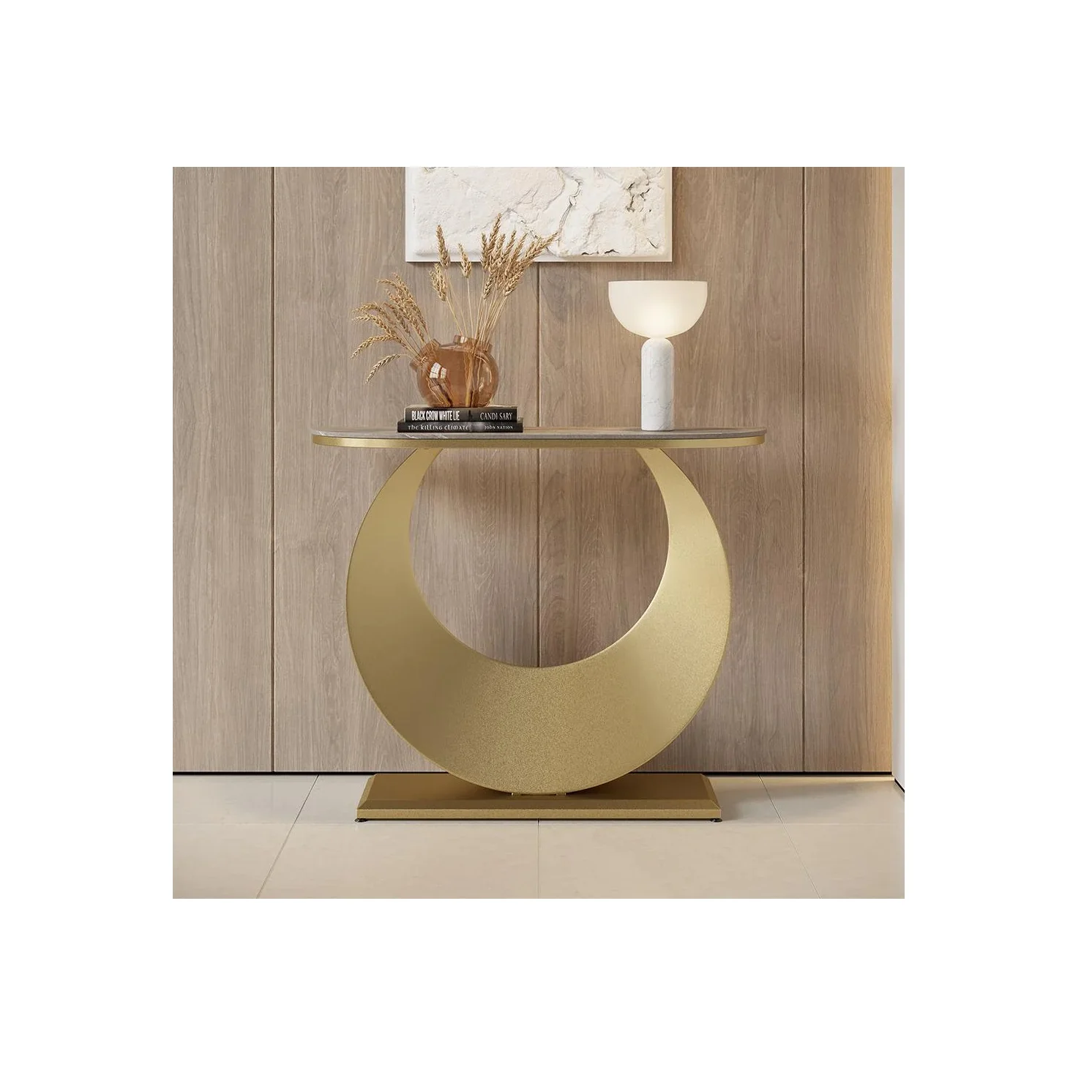 Стол для гостиной прихожей мраморный столешник консоль из нержавеющей стали Золотой металлический каркас консольный