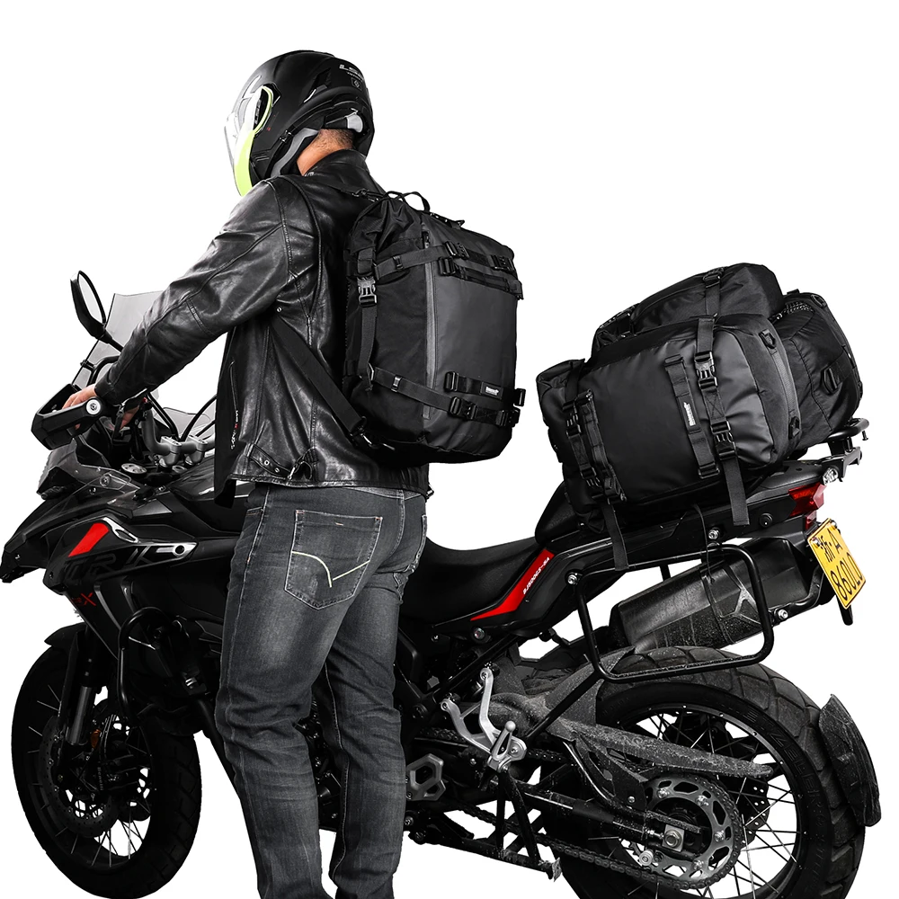 Rhinowalk sac de réservoir de moto nouveau universel étanche 15L-18L s'adapte à la plupart des Enduro/Dual Sport/Adv moto sac à dos rigide EVA  201355758