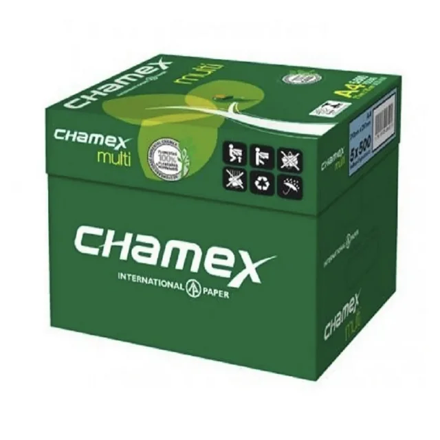 High Quality Chamex Manufacturers OEM 70GSM 75GSM 80GSM 100% Pulp A4 Paper Copier 500 Sheets/Ream - 5 Reams/Box A4 Copy Paper