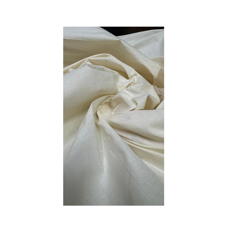 Leading Exporter of Highest Quality Textile Raw Material Lightweight 100% Organic Recycled Muslin Cotton Fabric From India