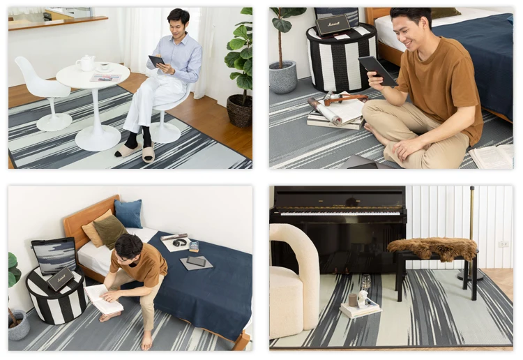 Customized Machine Jacquard Woven Modern Design 100 Polypropylene Stylish Pp Woven Mats Plastic