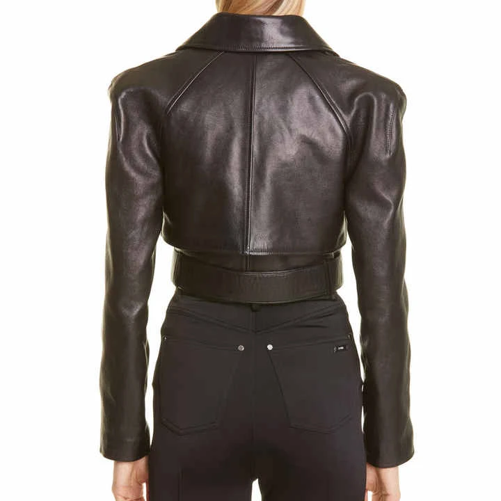 Hot Sale High Quality Leather Jacket For Women New Fashion Design With Polyester Lining Long Sleeve Zip Up Coat Autumn Winter - Image 2