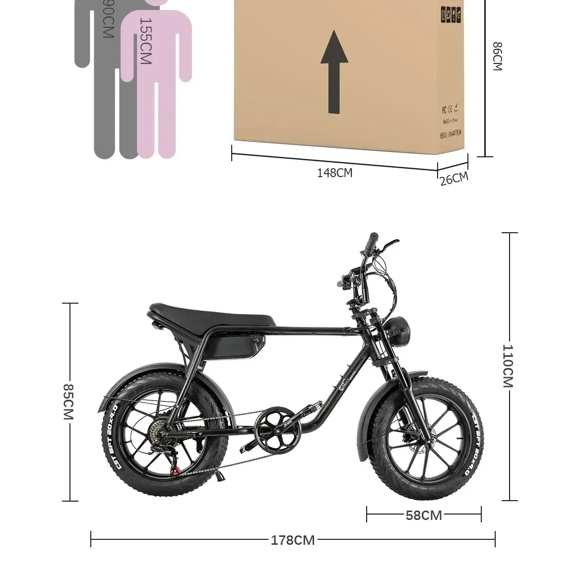 CMACEWHEEL K20 Adventure Electric Bicycle 17Ah Battery Capacity 48v 5 Levels Speed Control Electric Bike Lithium Power Supply