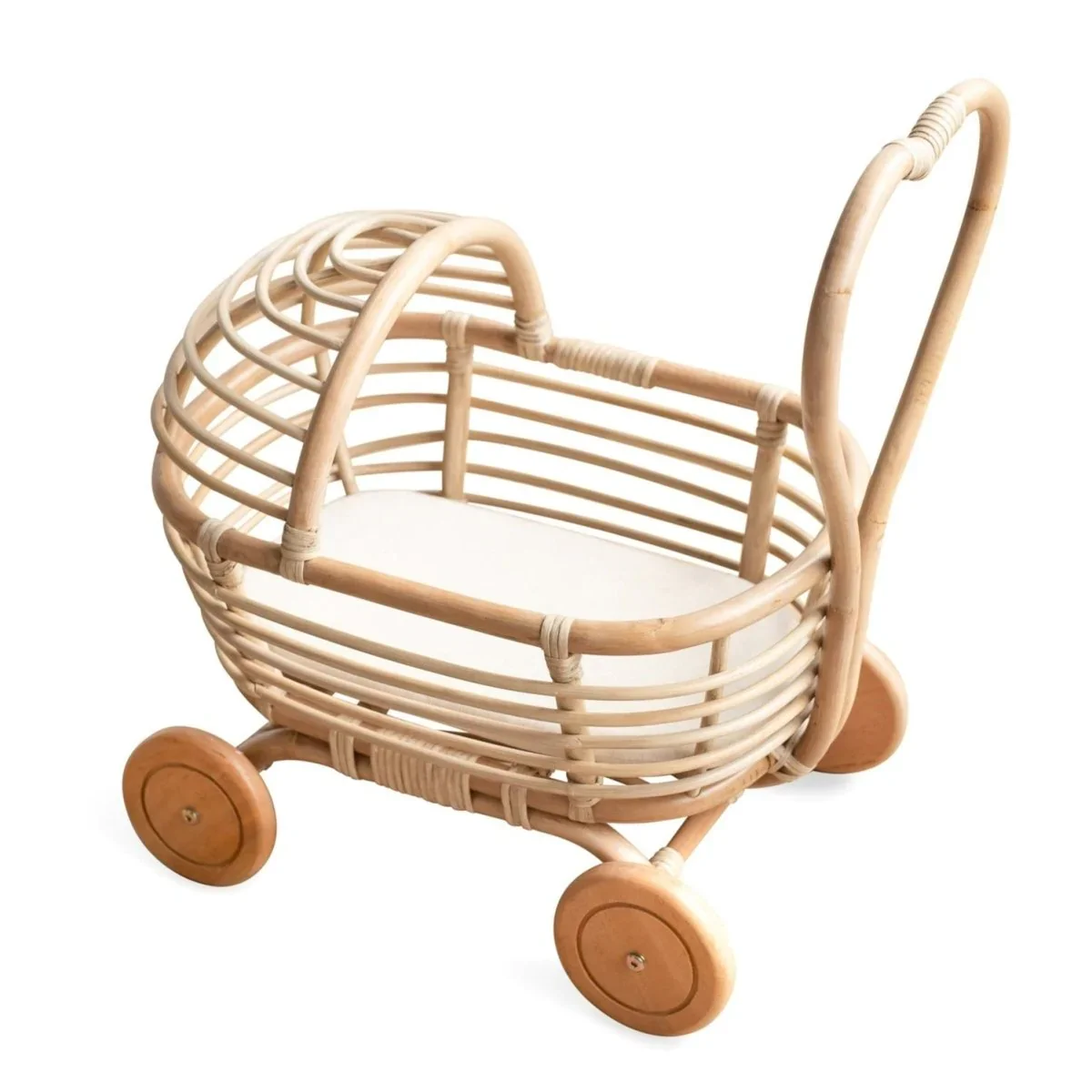 Rattan Mini Pram Woven Rattan Doll Cart Prams Wholesale Pram Strolley