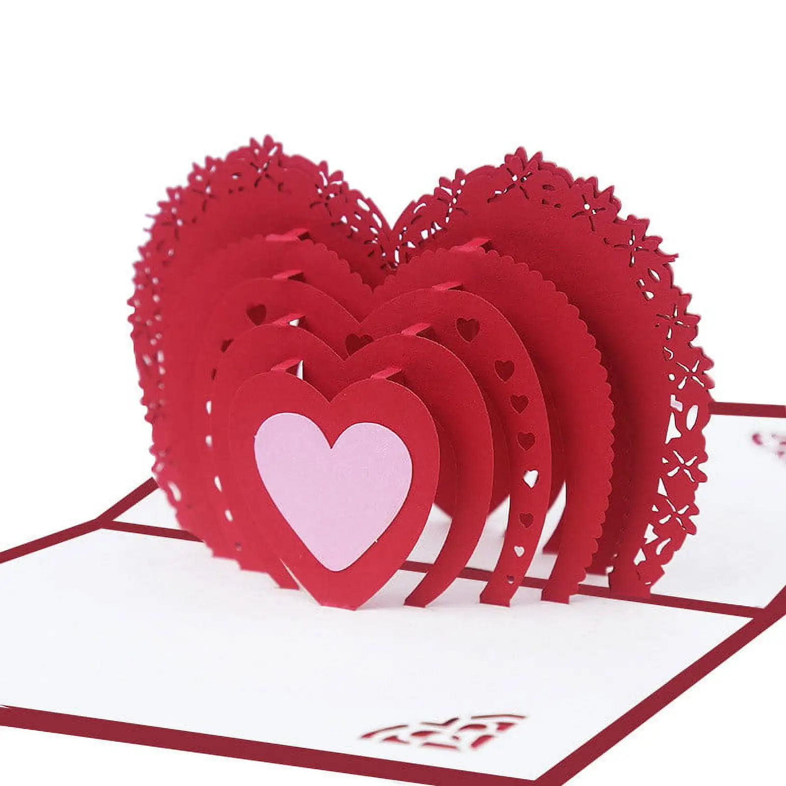 Cartões de Convite, Cartões de Aniversário, Cartões Postais, Coração 3D de  Amor, Feito à Mão, Kirigami, Origami, Decoração de Papel Vermelho para  Casamento e Festa, image size:1600x1600