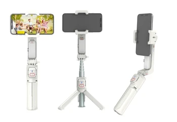 A10 Handheld Anti-Shake Fill Light Selfie Stick Mini Gimbal Stabilizer for Mobile Phone Holder Tripod detail image
