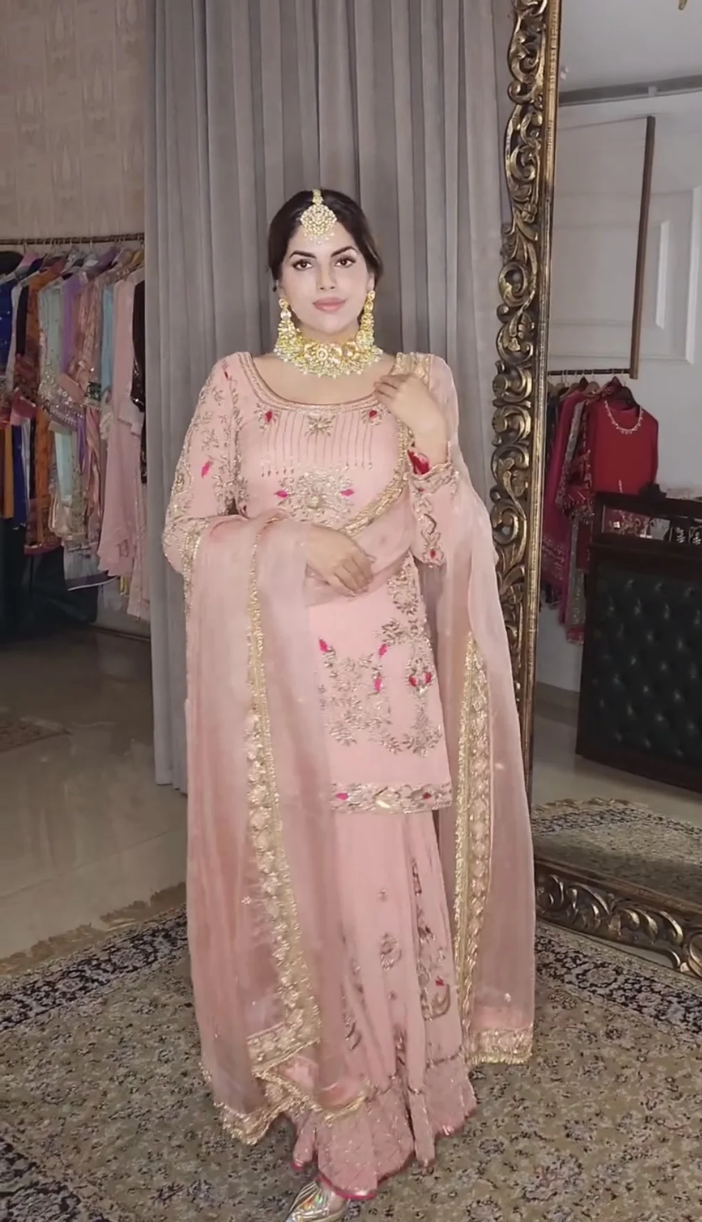 Heavy Exclusive Design of Fancy Embroidery Salwar Kameez Partywear Sharara Suit Women Sharara for Girls Indian Sharar Dress