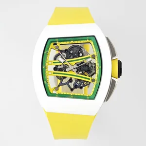 New Trendy Sporty Bucket-shaped Skeleton Design Luxury Business Men's Mechanical Watch Unique Classic Elegant Automatic Watches