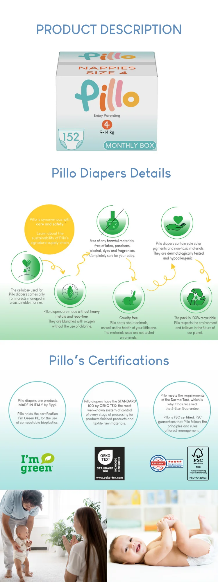 High Quality Italian Diapers Premium Size 4 Best Wholesale Disposable