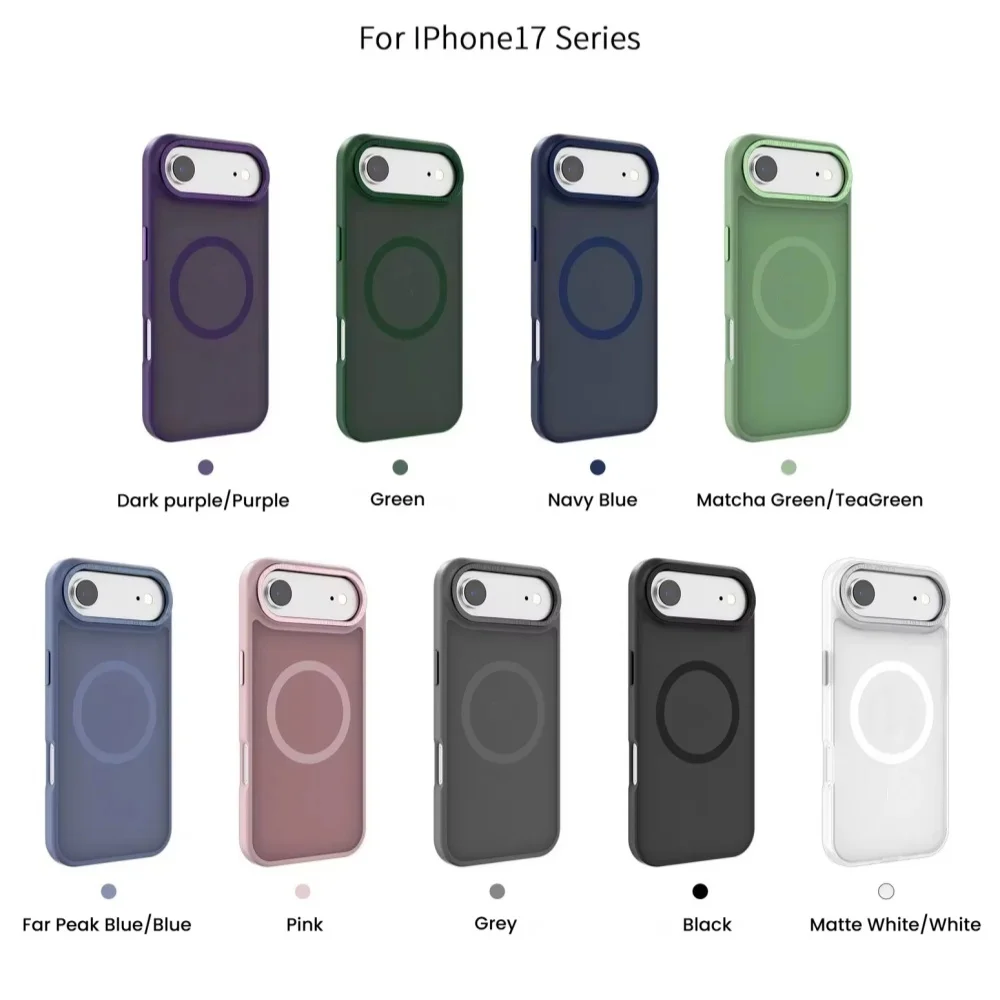 product mobile case for iphone 17 17 pro 17 pro max skin feeling magnetic matte phone case for iphone 16 15 14 13 12 11 plus laudtec-2
