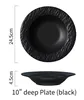 10" round deep Plate (Black)