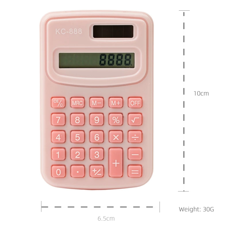 Solid Color Cute Portable Handheld Mini Calculator 888 Creative Office Specific Calculator for Student Learning