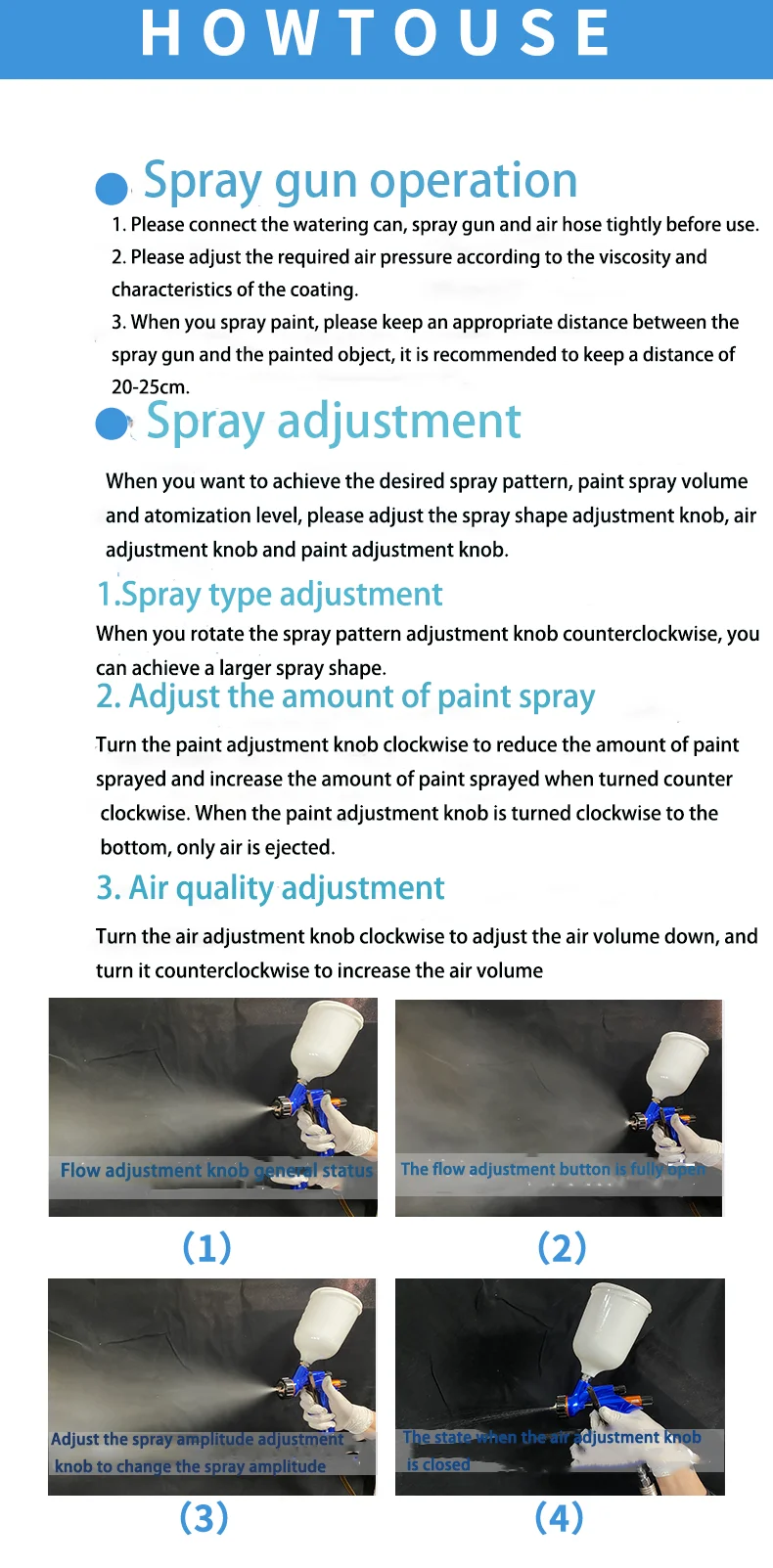 Paint Spray Gun 931g High Atomization Automotive Environmental Friendly