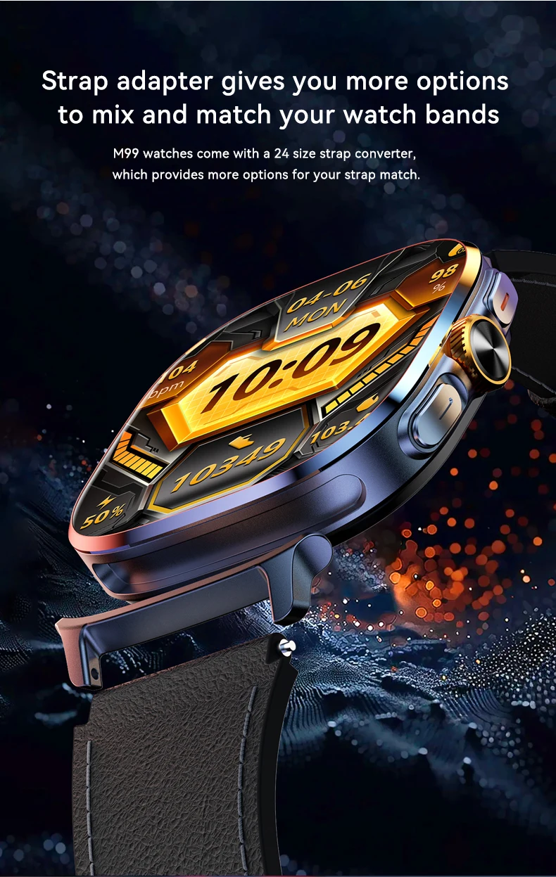 5G M99 Large Screen Smart Watch Play Games Support Phone Call BT Call Deepseek Youtube Tiktok 4G 5G SIM Card Watch