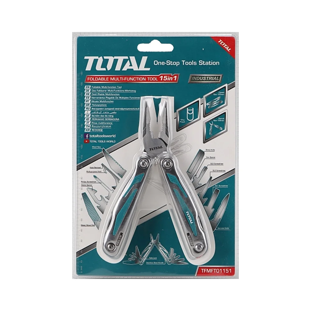 [TOTAL] MacGyver pliers 15 Functions TFMFT01151 All the tools you need and all at once New Arrival Products Good