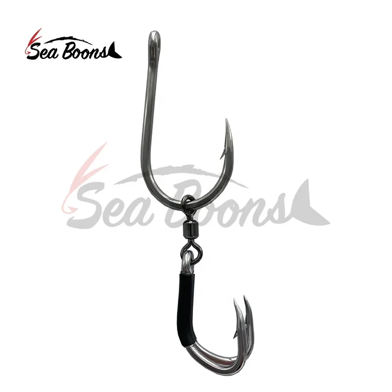 custom fishing hooks circle hooks New SP-8092 Custom Rigged Stainless Steel Enhanced Edition Tuna Circle Hook  9/0 Profidgie Stainless Steel Fishing Hook