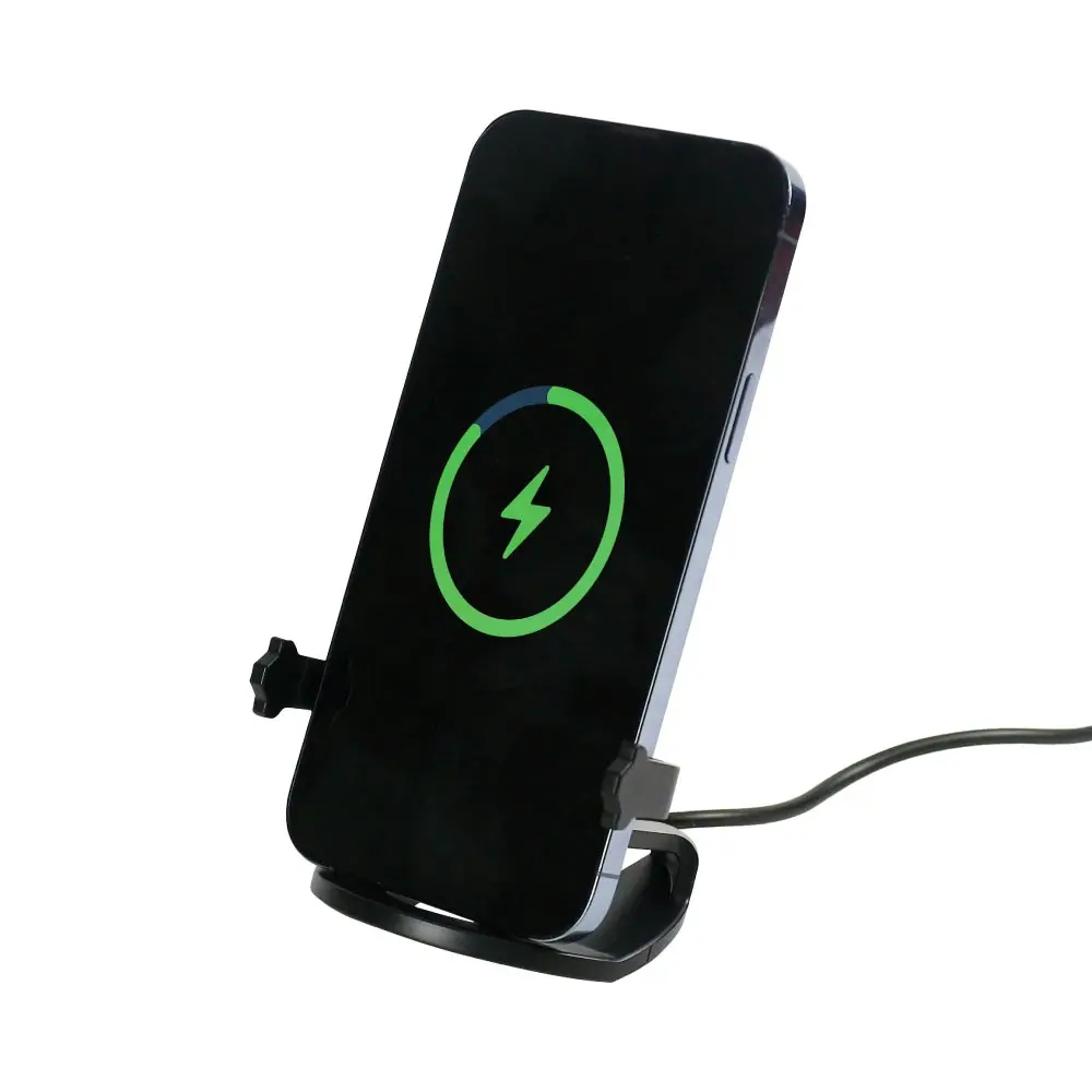 Supporto da scrivania wireless con ricarica rapida da 15 W | Comodo caricabatterie da scrivania per cellulari_voghion.com