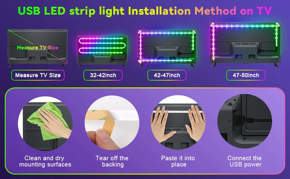 Music Control Led Strip Light 5 Meter/3M/2M Waterproof Rgbic LED Strip RGB IP65 Flexible Led Strip Light 5V TV Back Light Strip supplier