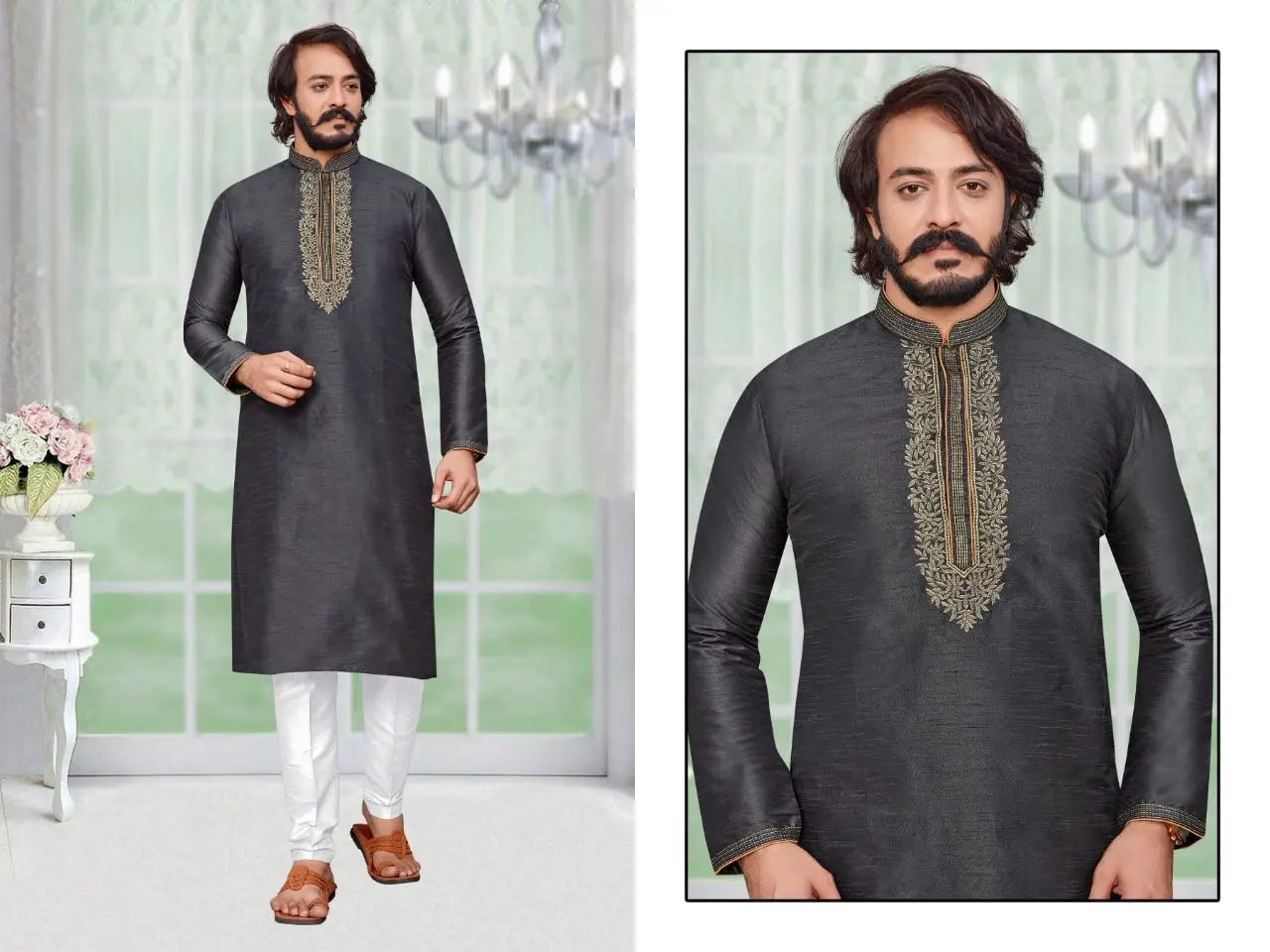 Stylish Fancy Designer Party and Function Wear Traditional Jacquard Silk Printed Kurta Churidar Pajama Redymade Collection
