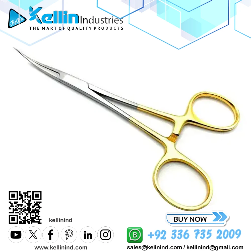 No Scalpel Vasectomy Hemostat Forceps With Gold Color Coated Stainless ...