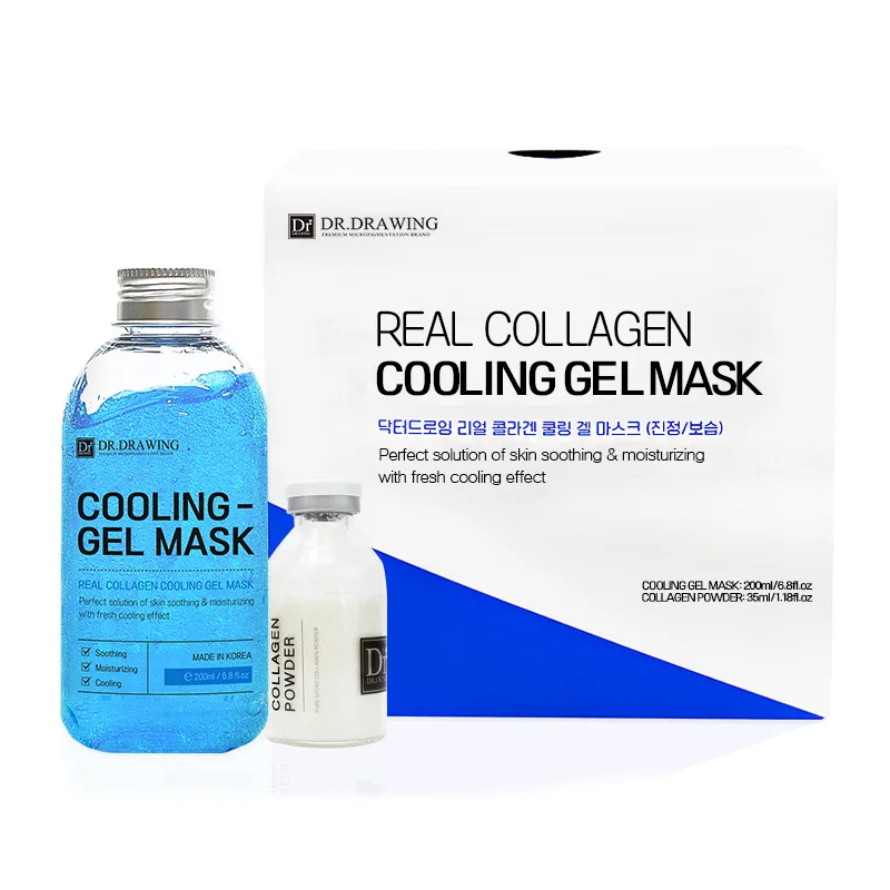 Collagen Facial [new]cooling Gel Kit With Powder Dr.drawing Mask Pack