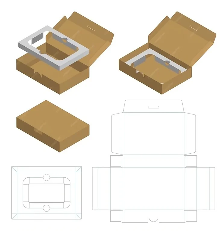 Custom Eco Friendly Color Printing Corrugated Carton Black Paper Packaging Shipping Box