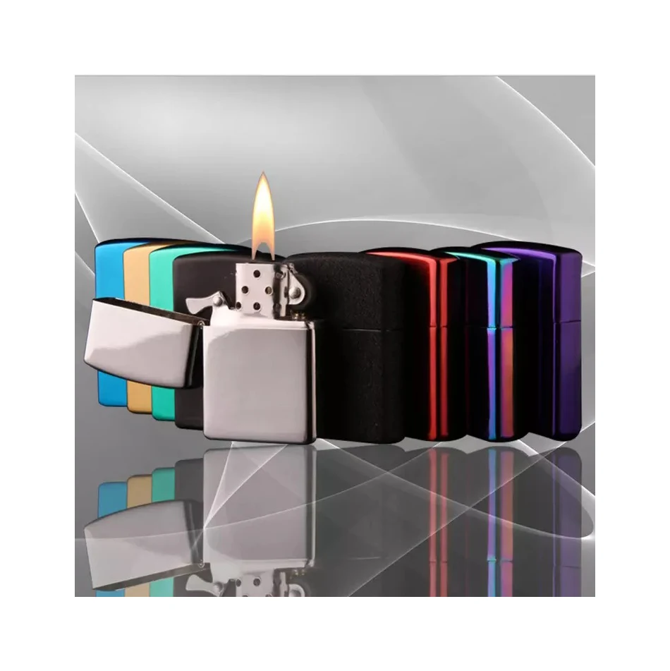 Classic Metal Zippo Lighter Creative Retro Windproof Cigarette Lighter