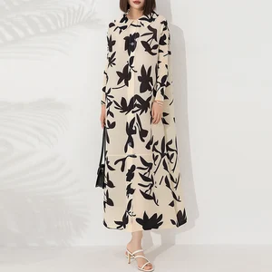 New Arrival 2025 Wholesale Women Plus Size Clothing Miyake Pleated Dress Women's Dresses Ladies Office Dresses