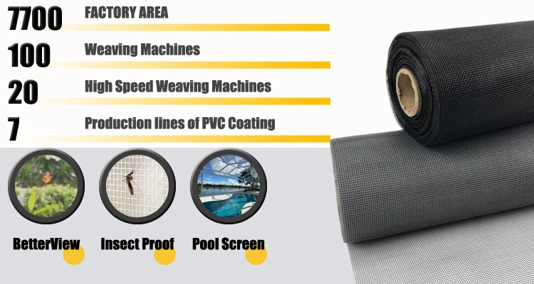 Insect Mesh Factory Pvc Coated Fiberglass Screen Mesh Windows Mosquito ...