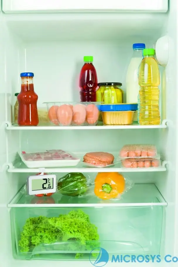 Large LCD Refrigerator Thermometer Digital Fridge Room Freezer Thermometer with Magnetic