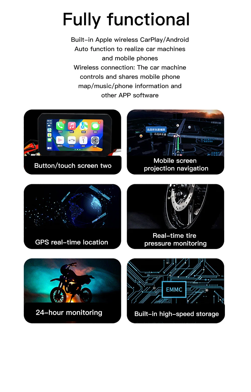 Autoabc Android Portable Gps Navigation Maps Gps Motorcycle 5 Inch