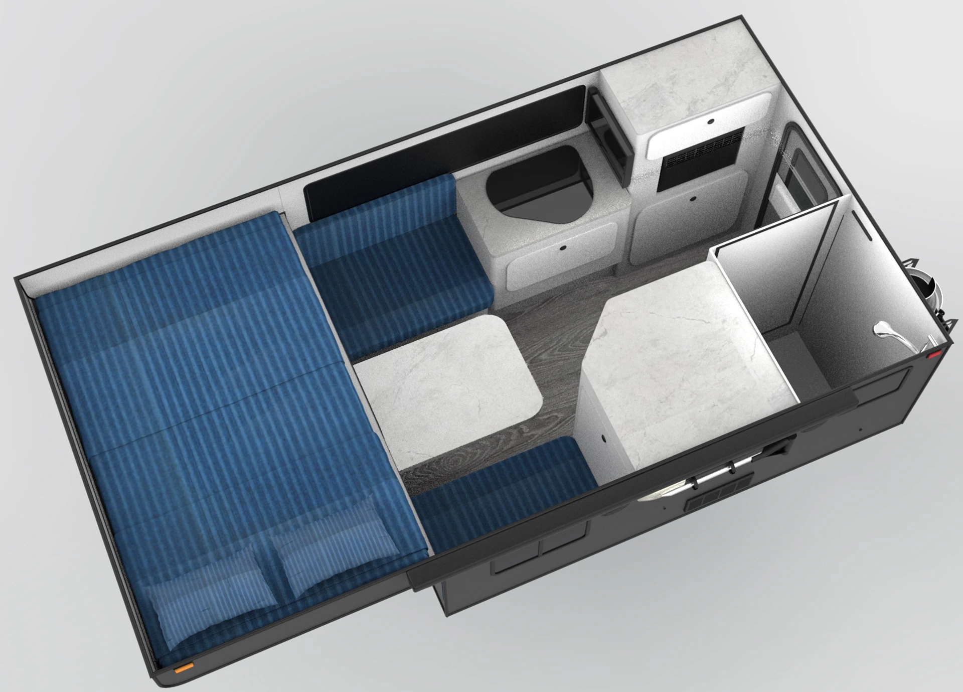 Allroad Slide In Short Bed Small Pick Up Truck Bed Camper For Sale