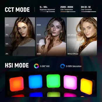 NEEWER RGB62 Magnetic RGB Video Light with Upgraded APP Control detail image