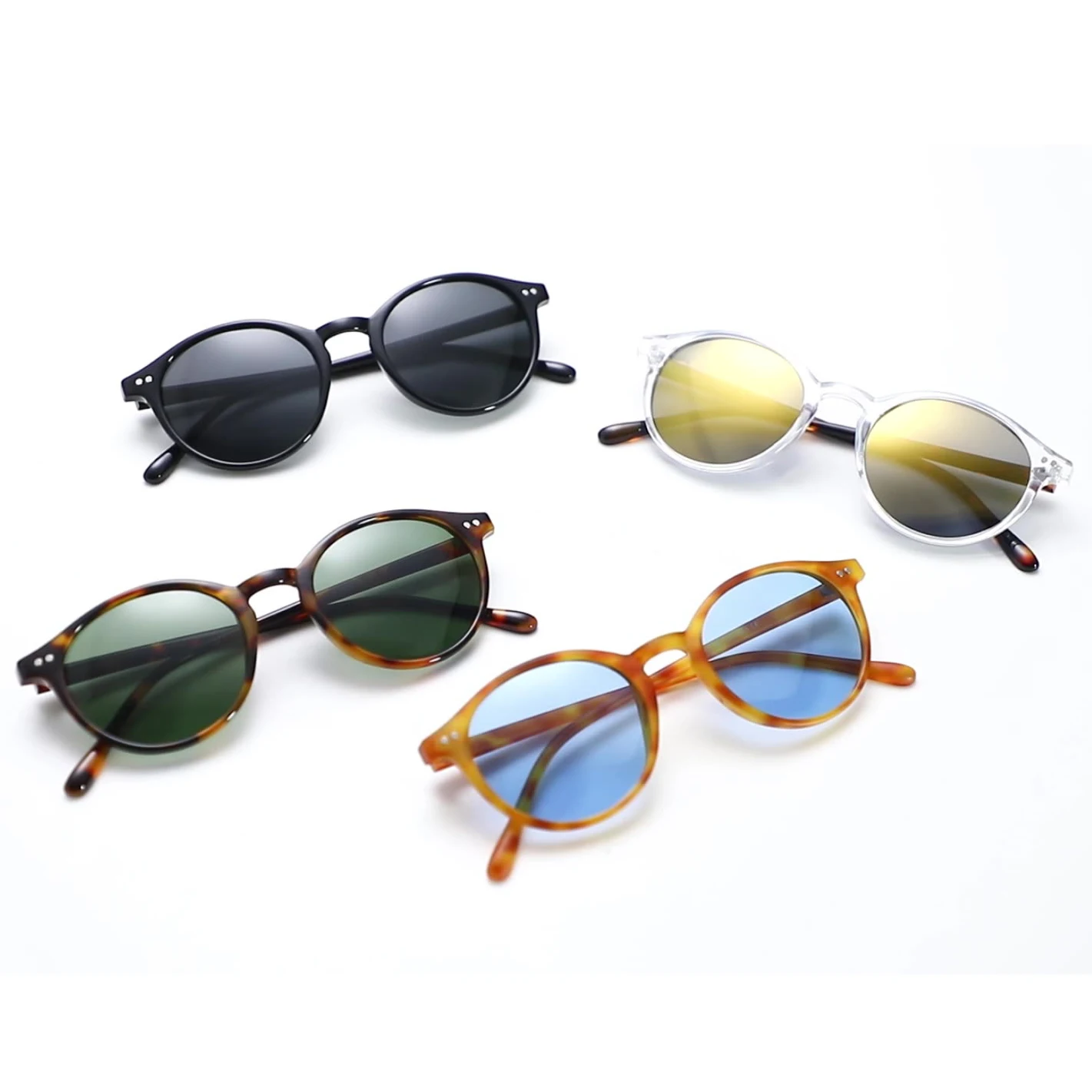 2025 Unisex Designer Sunglasses With Fashionable Transparent Gray Frames And Polarized Lens Markings_voghion.com