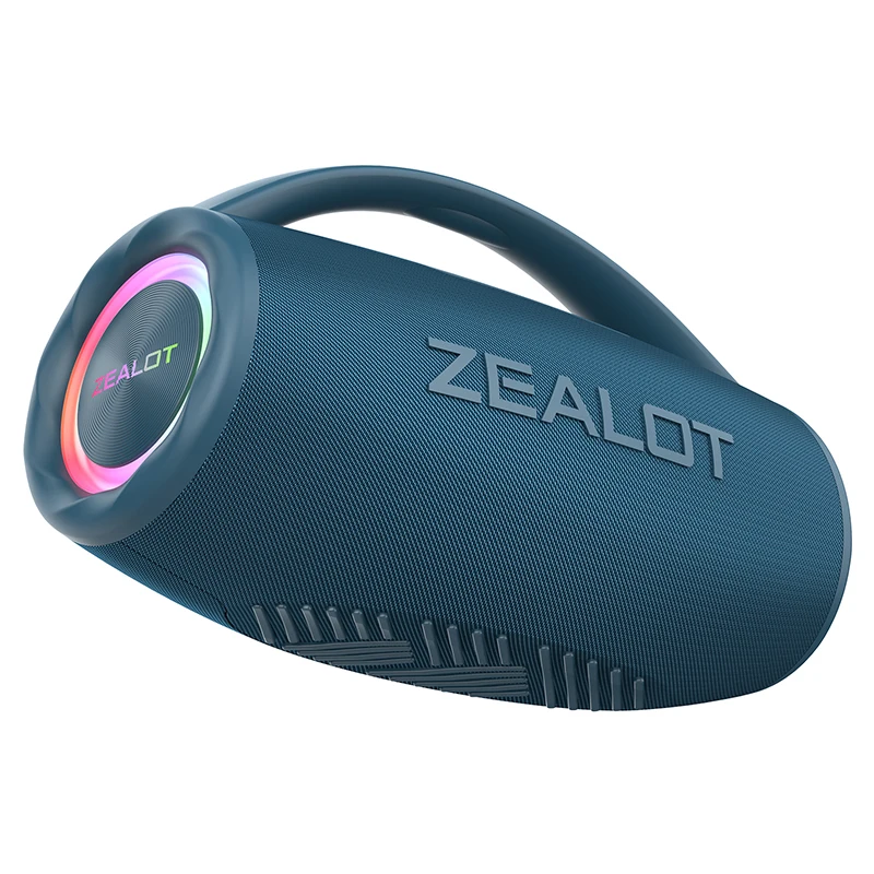 ZEALOT ワイヤレススピーカー ZEALOT-S97 ブラック 99% ZEALOT-S97 80W high power bluetooth speaker portable RGB