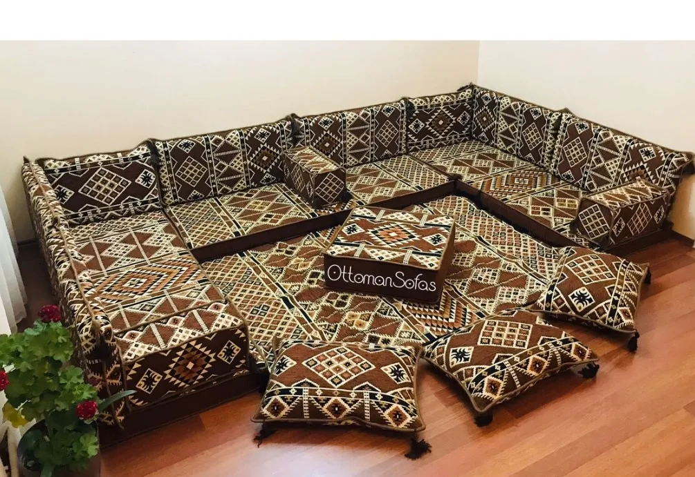 U Shaped Arabic Sofa 1 Set Of 19 Pieces What's Included In The