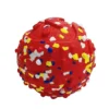 Red base with blue, yellow, and white dots