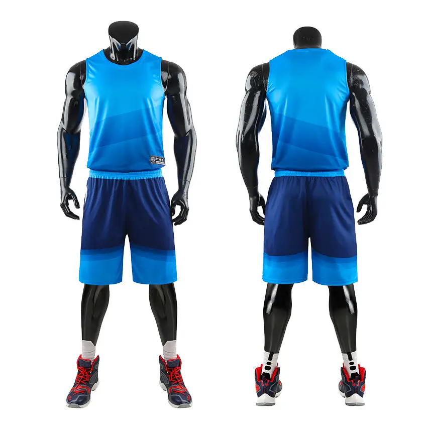 Оптовая продажа Баскетбольная одежда на заказ пустая дышащая баскетбольная форма оптом
