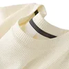 Waffle-knit short-sleeved apricot shirt with O collar