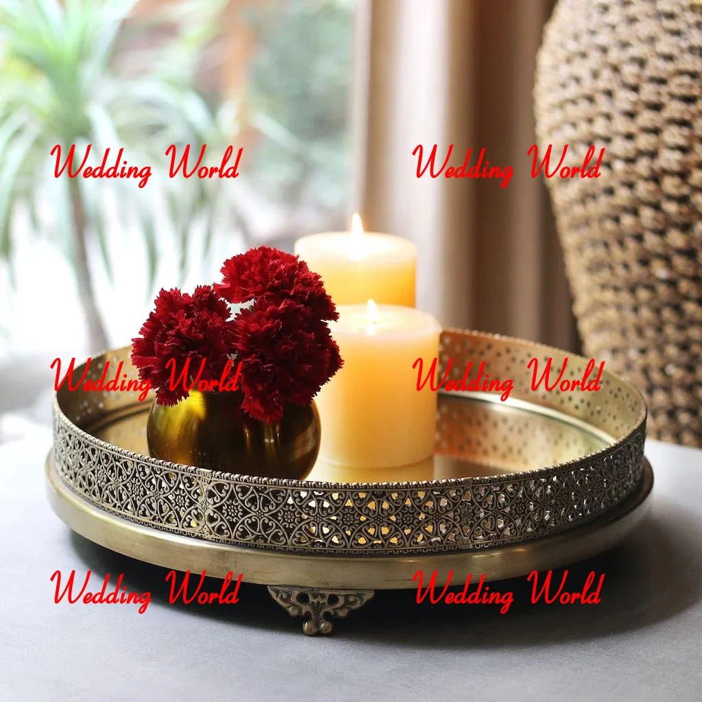 Luxury Metal Serving Tray Premium Quality Handmade Platter Customized