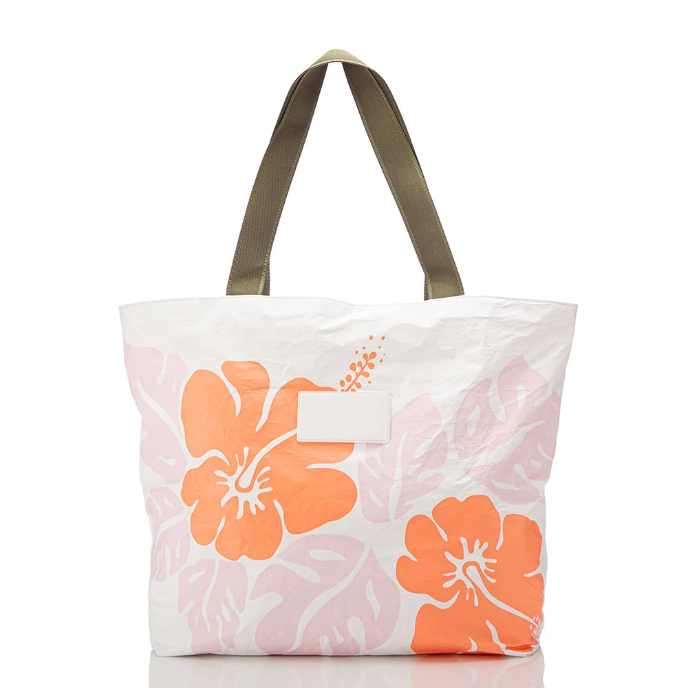 Eco Friendly Foldable Beach Tyvek Aloha Collection Design Floral Bolso ...
