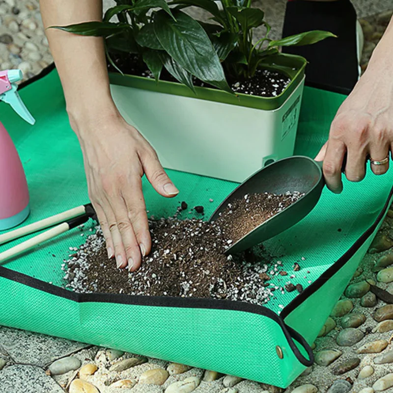 Waterproof Gardening Planting Mat Pe Plant Repotting Mat Foldable
