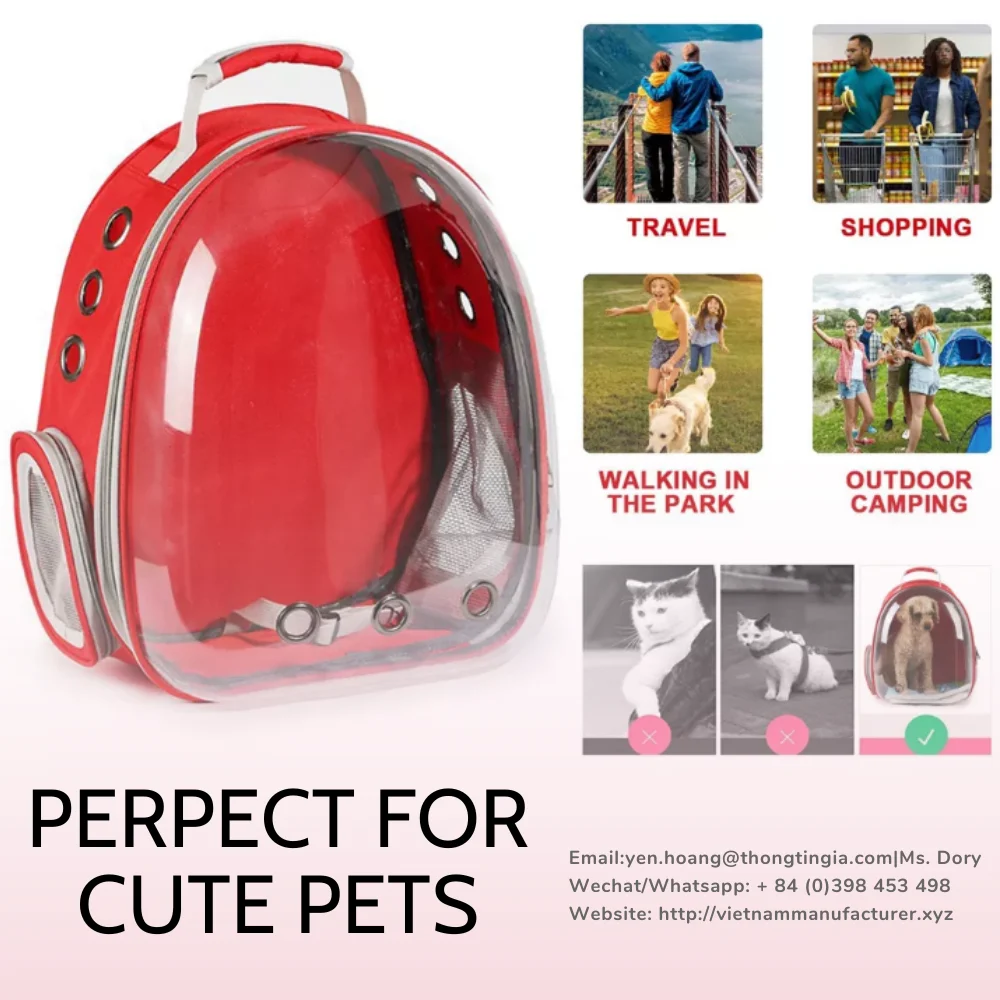 Vietnam Oem Pet Carrier Backpack Portable Dog Cat Case,Breathable Pet