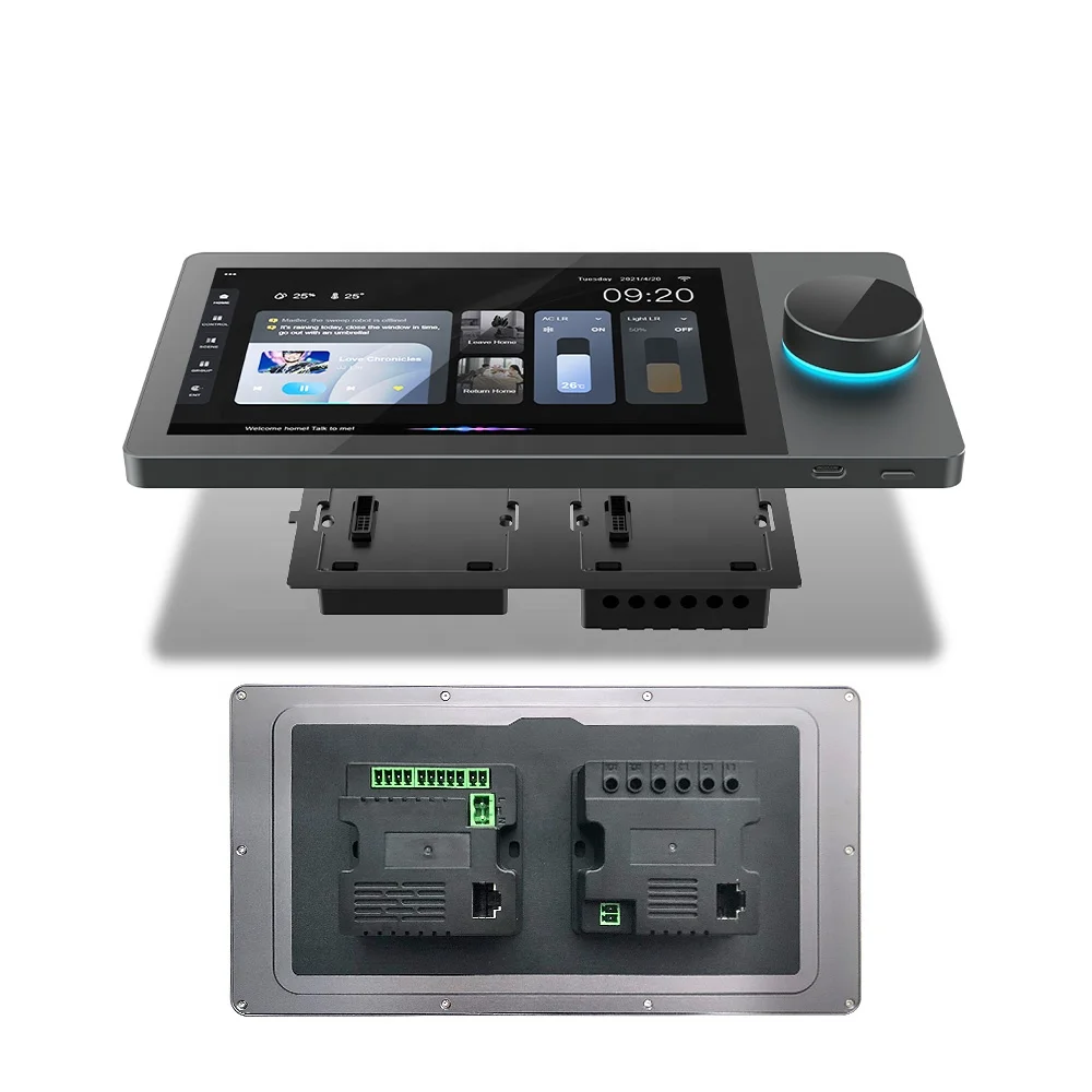 UEMON Tuya WiFi Smart Home Control Panel ZigBee Hub Android OS Background Music Voice Control System for Hotels Smart Host