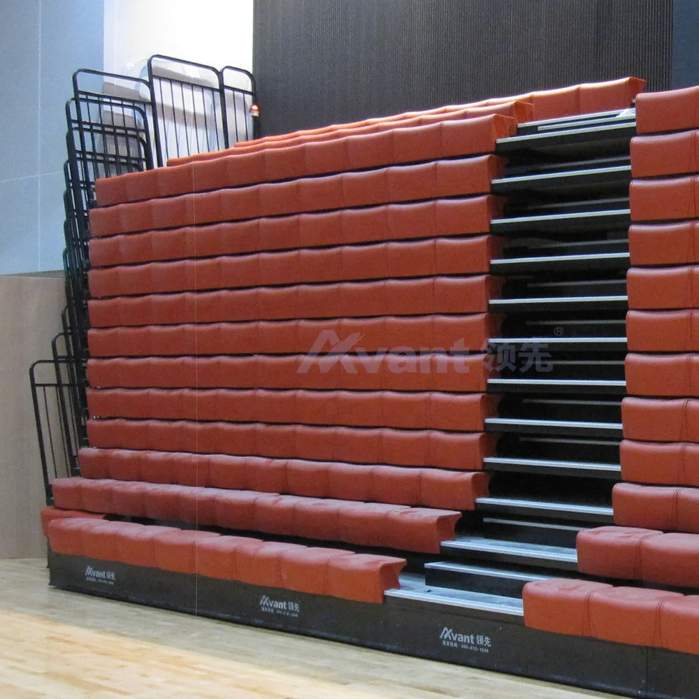 Avant Electrical Control Telescopic Grandstand Portable Tribune Stadium Bleachers Indoor Gym Mobile Retractable Seating System
